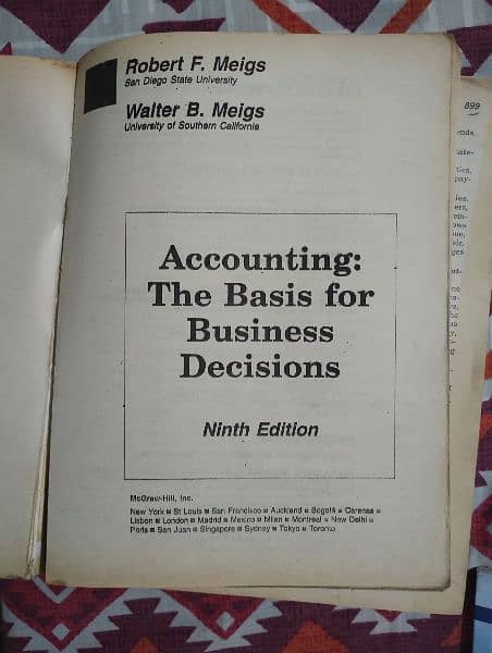 Meigs and Meigs Accounting 9th Edition. 1