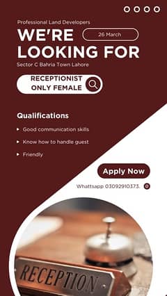 Receptionist Required only Female