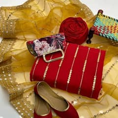 Women Eid Dresses Fancy Beautiful Dress Lawn Cotton Silk Organza  Stuf