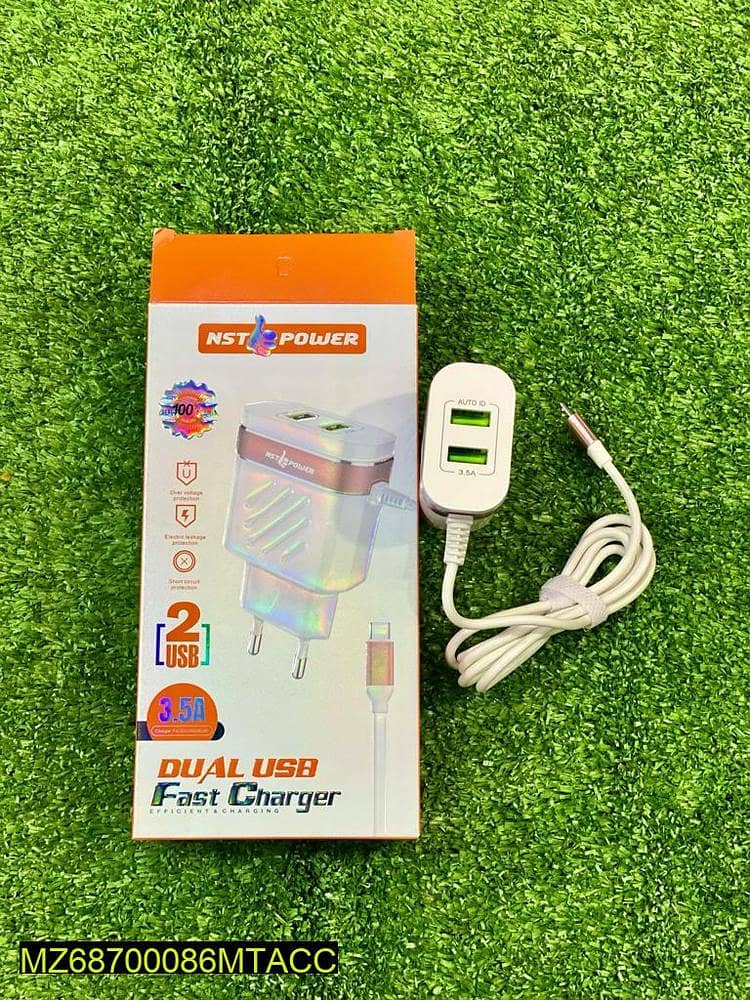 •  Material: ABS Plastic •  Product Type: Mobile Charger •  Product Fe 1