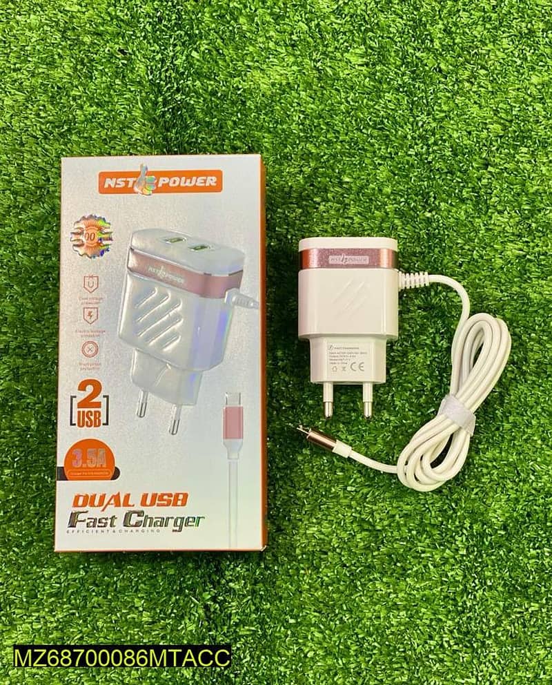 •  Material: ABS Plastic •  Product Type: Mobile Charger •  Product Fe 2