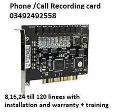 Telephone Recording/Calls Recording Card with Software Installation