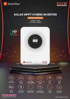 solar Max Solon 6 kva hybrid inveter with dual output WiFi