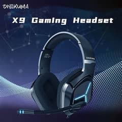 Onikuma Headphones X9 Black, Gaming Headphones with Mic
