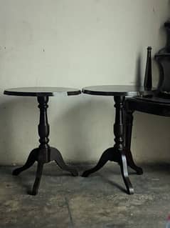 pure wooden two corner table