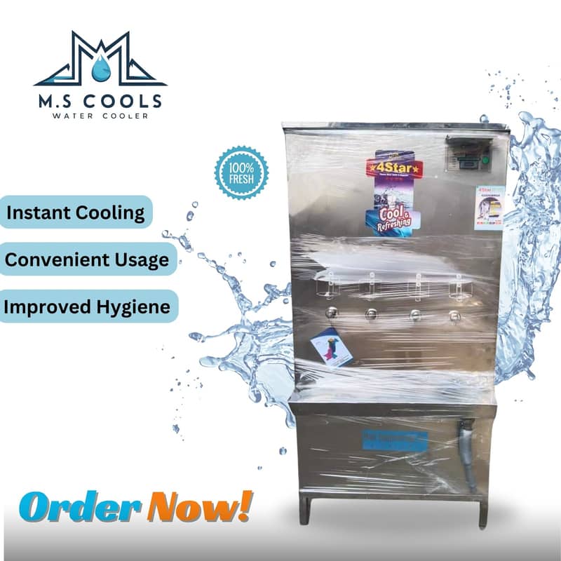 SS Steel non Megnet Electric water cooler, Commercial cooler 4