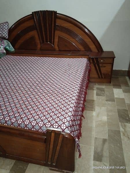 wooden bed and dressing 1