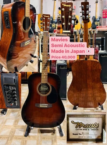 Aria semi acoustic guitar Yamaha Morris Fender Ibanez Taylor Aria 11