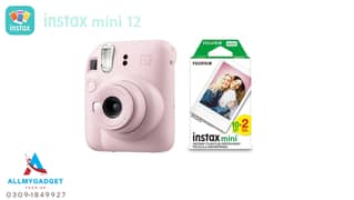 Instax Mini 12 with FUJIFILM instax mini Instant Film - Purple Pink