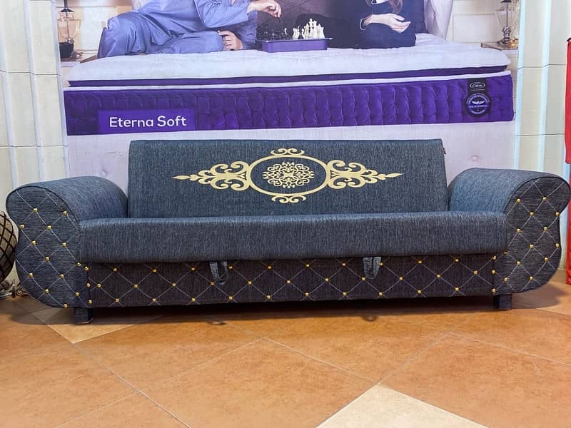 sofa cum bed (2in1)(sofa + bed)(Molty foam )(10 years warranty ) 9