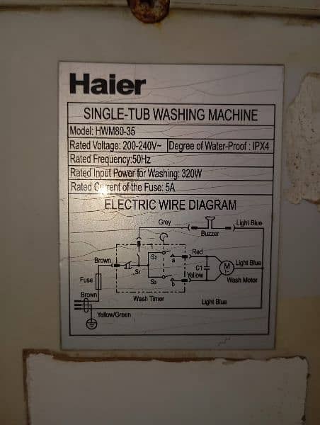 HAIER washing machine | HWM80-35 | with rexine cover 7