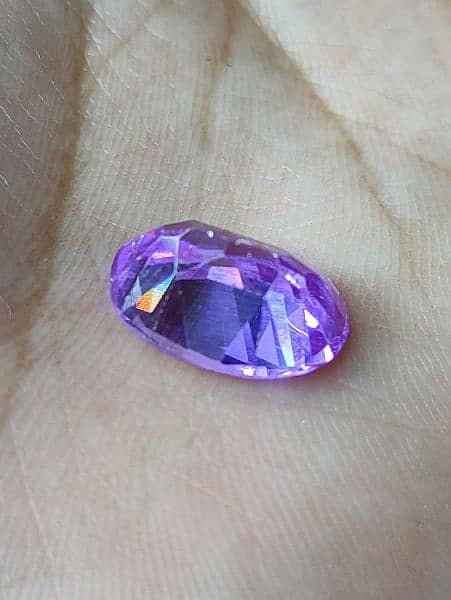 Purple Zircon 100 % Original Gem Stone in Diamond Cut 2