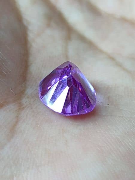 Purple Zircon 100 % Original Gem Stone in Diamond Cut 3
