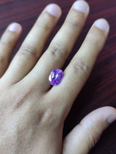Purple Zircon 100 % Original Gem Stone in Diamond Cut 4
