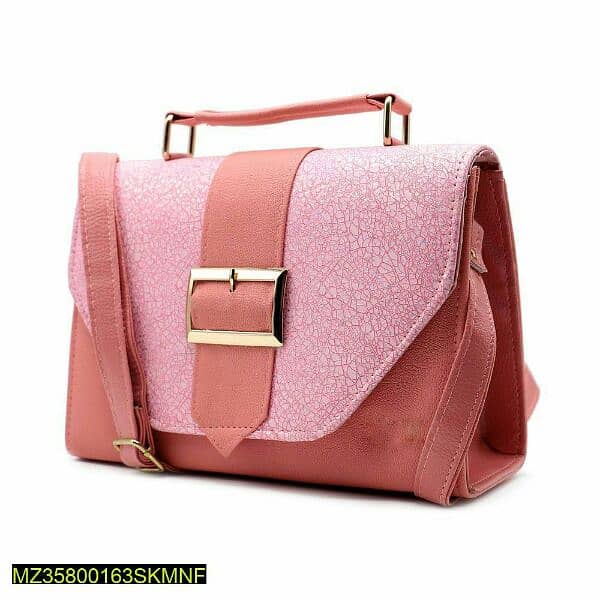 stylish hand bag with top handle and long strap 0