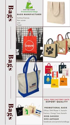 Tote Bags Canvas & paper bags