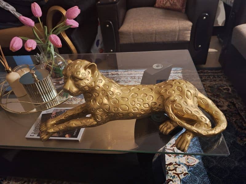 Imported Wall Arts and Gold leopard figurine for sale 3