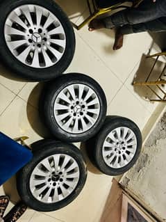 mercedes original 16 inch rims with tyres