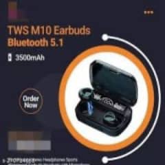M10 TWS Bluetooth 5.1 Earphones Audio Earbuds