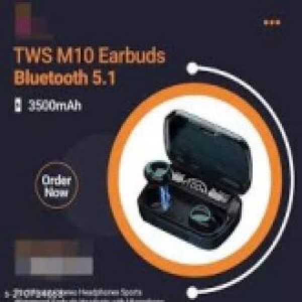 M10 TWS Bluetooth 5.1 Earphones Audio Earbuds 0