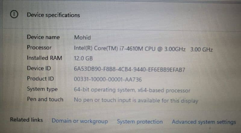 Dell Latitude, Intel Core i7 4610M @ 3.0 GHz 3