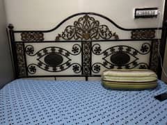 Iron bed for sale full size with mattress 0