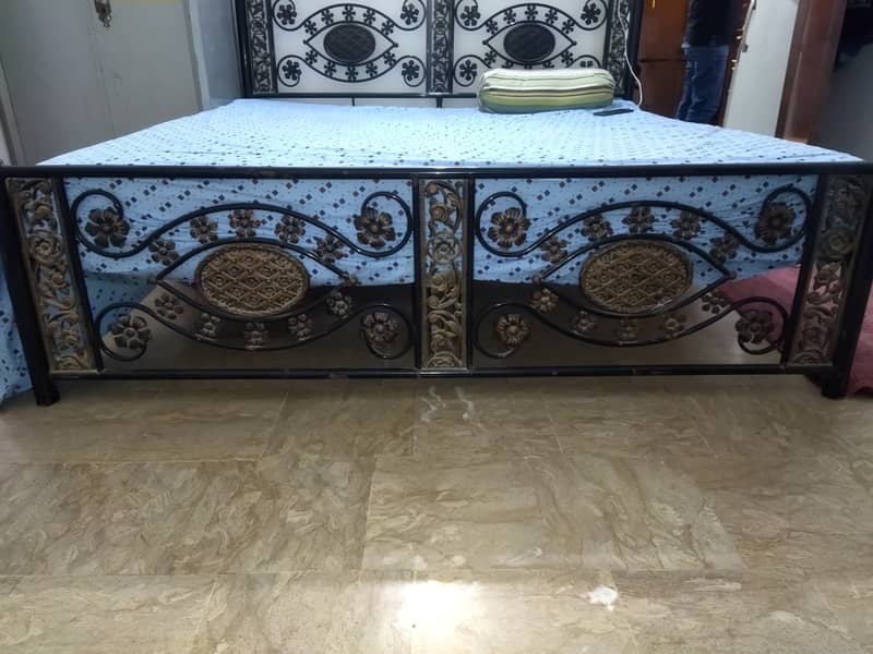 Iron bed for sale full size with mattress 1