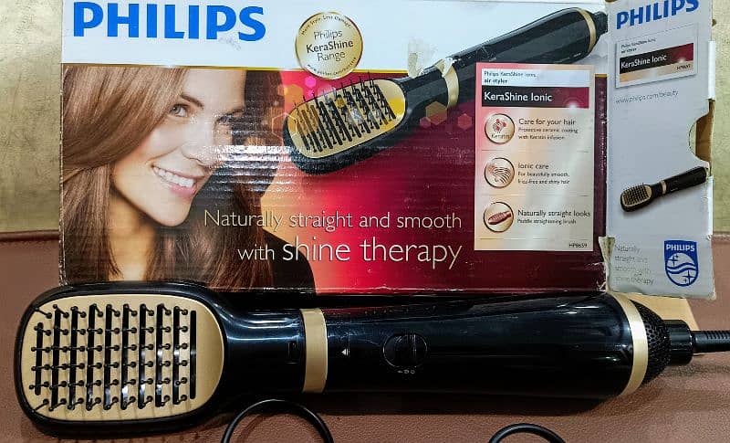 Philips Essential Kera Shine Air Styler Hair Straightener 1
