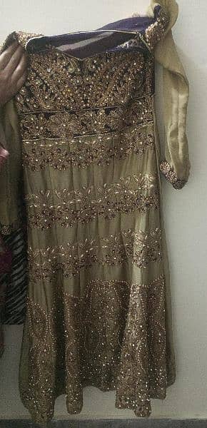golden and purple party wear maxi 1