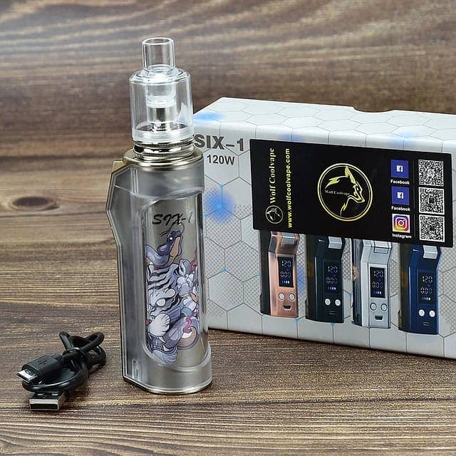 Vap 120w Box Mod  Kit 2200mah Battery Led Screen 2.5ml Tank 14