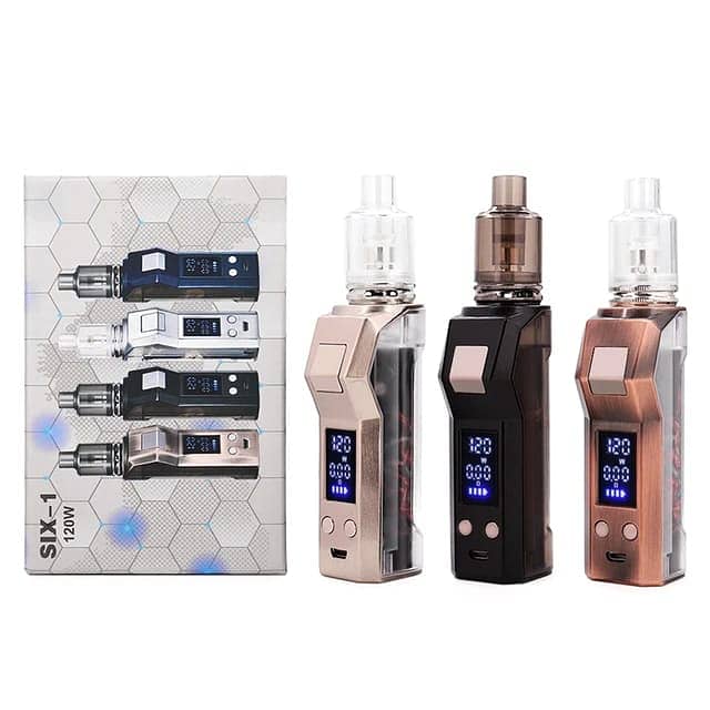 Vap 120w Box Mod  Kit 2200mah Battery Led Screen 2.5ml Tank 15