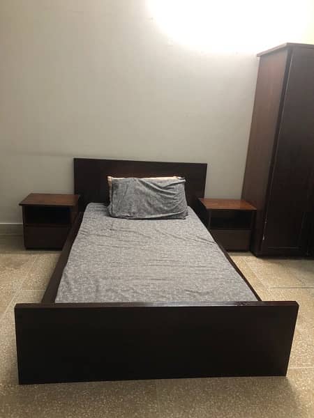 single Bed Wooden alongwith orthogel mattress 2