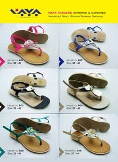 Imported Fancy Women Fashion Sandals - sizes 37 to 41 - 2 colors