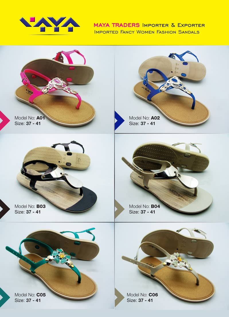Imported Fancy Women Fashion Sandals - sizes 37 to 41 - 2 colors 0