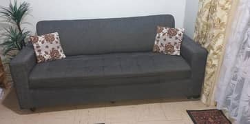 gray khadi three seeter sofa 0