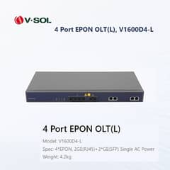 VSOL 4 Port EPON OLT(L) V1600D4-L (4 Port 1G) - New Stock