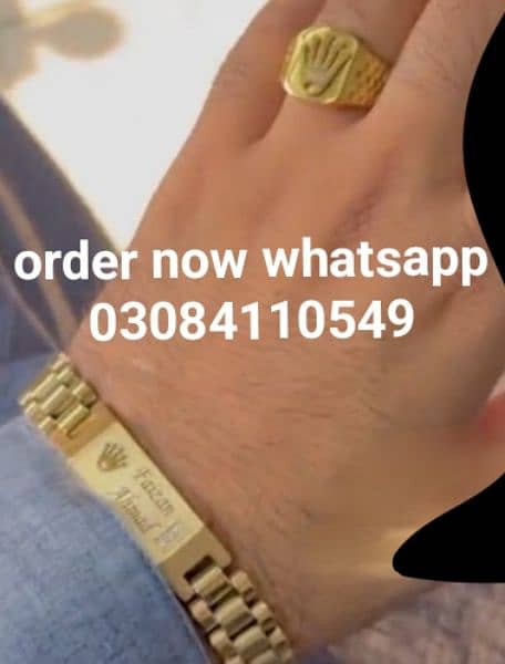 customized name rolax bracelets cufflinks necklace 6