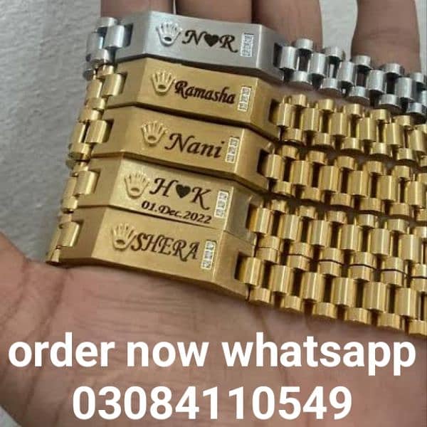 customized name rolax bracelets cufflinks necklace 16