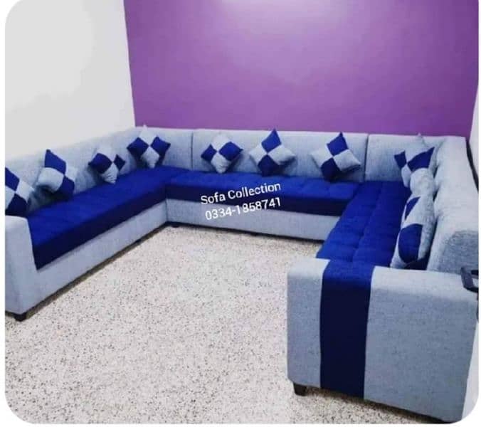 5 seater L shape corner sofa set with 5 cushions complementary 19