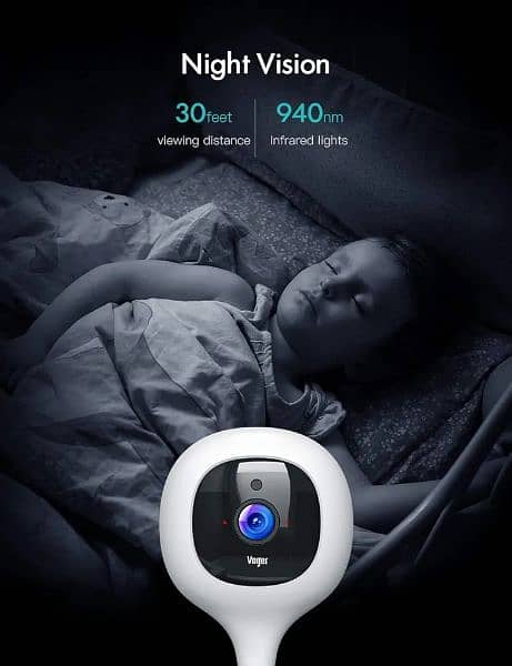 Voger Baby Monitor Pet WiFi Camera 1080P Two Way Audio Indoor 2
