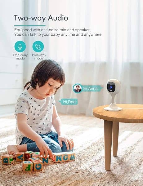 Voger Baby Monitor Pet WiFi Camera 1080P Two Way Audio Indoor 4