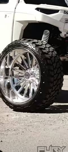 24 inch 5 nut  hollow rims and tyers
