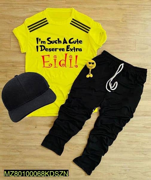 kids Eid Mubarak Cottton Suit 10