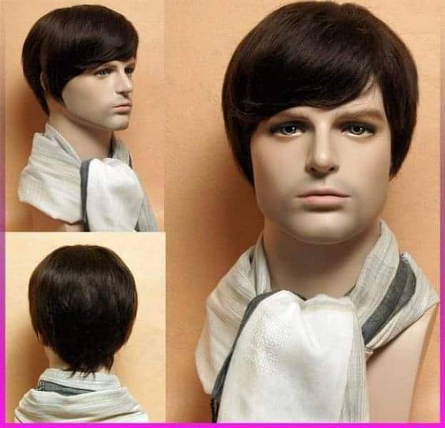 Men original hair cap wig (0'3'0'6'0'6'9'7'0'0'9) 7