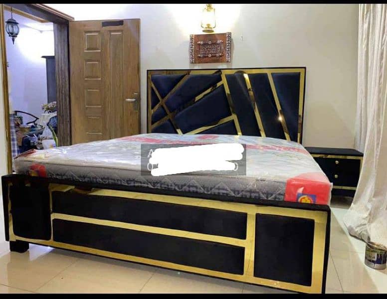 bed, complete bedset, poshish bed, wooden bed, smart bed 2