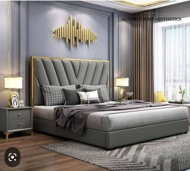 bed, complete bedset, poshish bed, wooden bed, smart bed 10