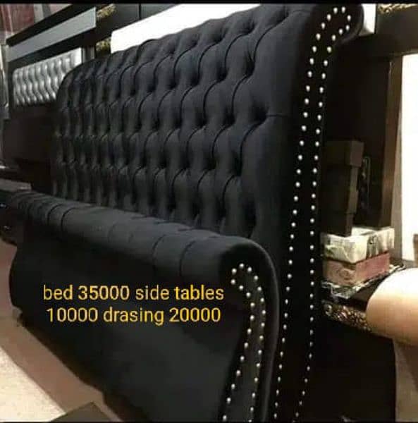 bed dressing side table/double bed/bed/bed set/Furniture/bedroom set 2