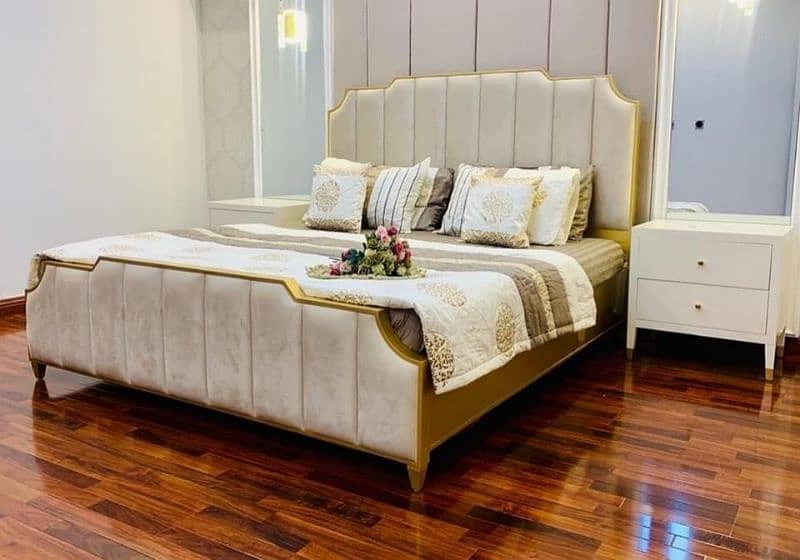 bed dressing side table/double bed/bed/bed set/Furniture/bedroom set 5