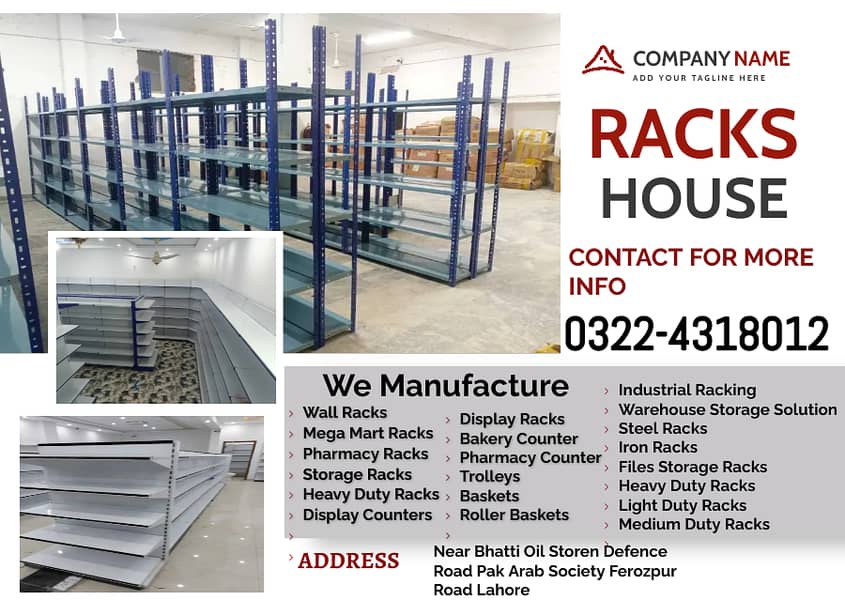 Wall racks/ Rack/ Super store rack/ Pharmacy rack/ Wharehouse rack 0