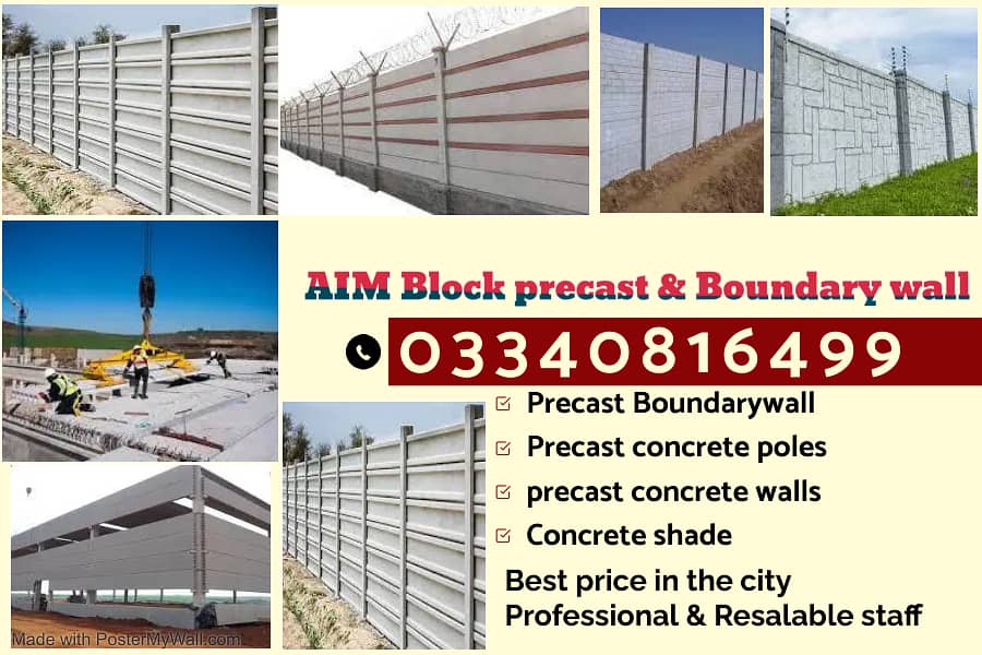Concrete Wall, Precast Roof, Boundary Wall 14